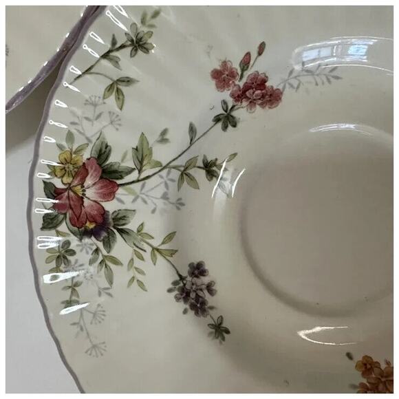 MIKASA Park Lane, Saucer set of 3, Classic Elegance Multicolor Flowers Discon't - Picture 11 of 13